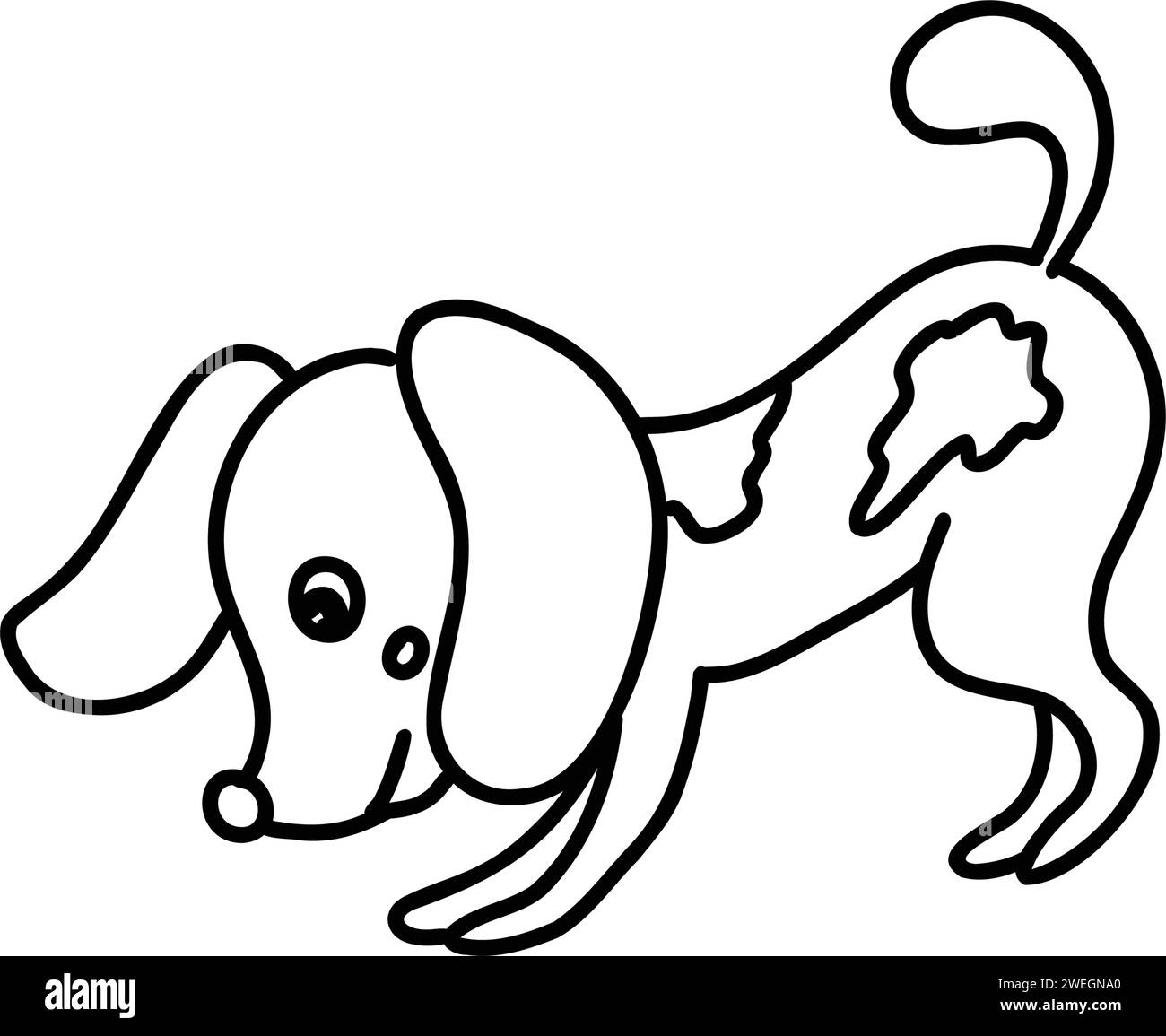 Cute dog vector illustration. Animal doodle icon isolated Stock Vector ...