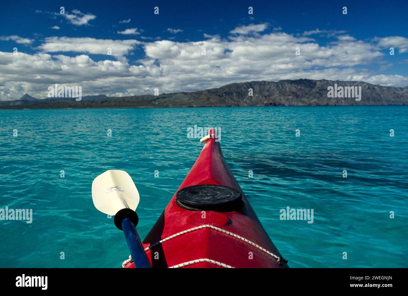 Kayaking off Isla Coronado, Sea of Cortez, Baja California Sur, Mexico Stock Photo