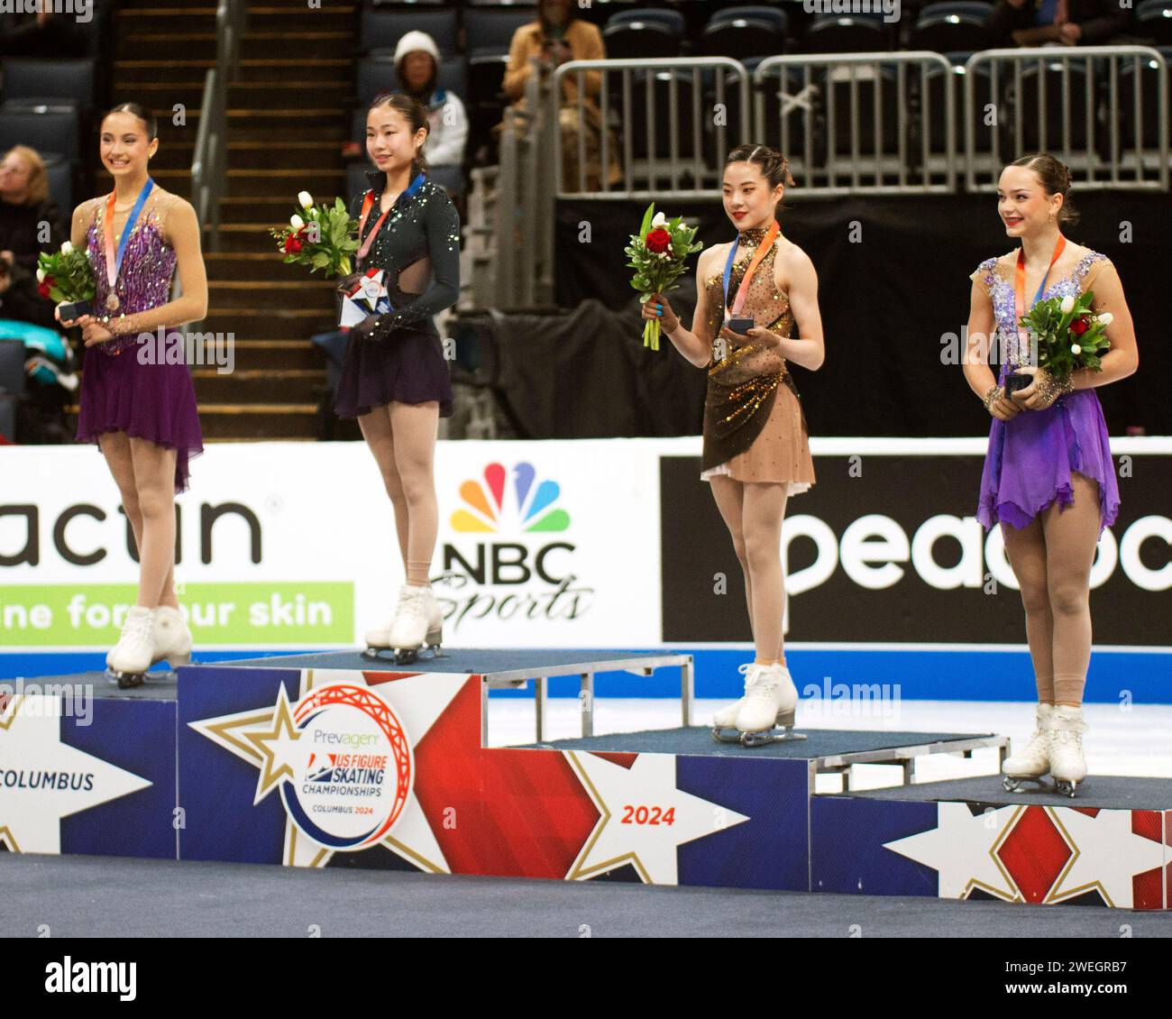 Columbus, Ohio, United States. 25th January, 2024. The medal winners of