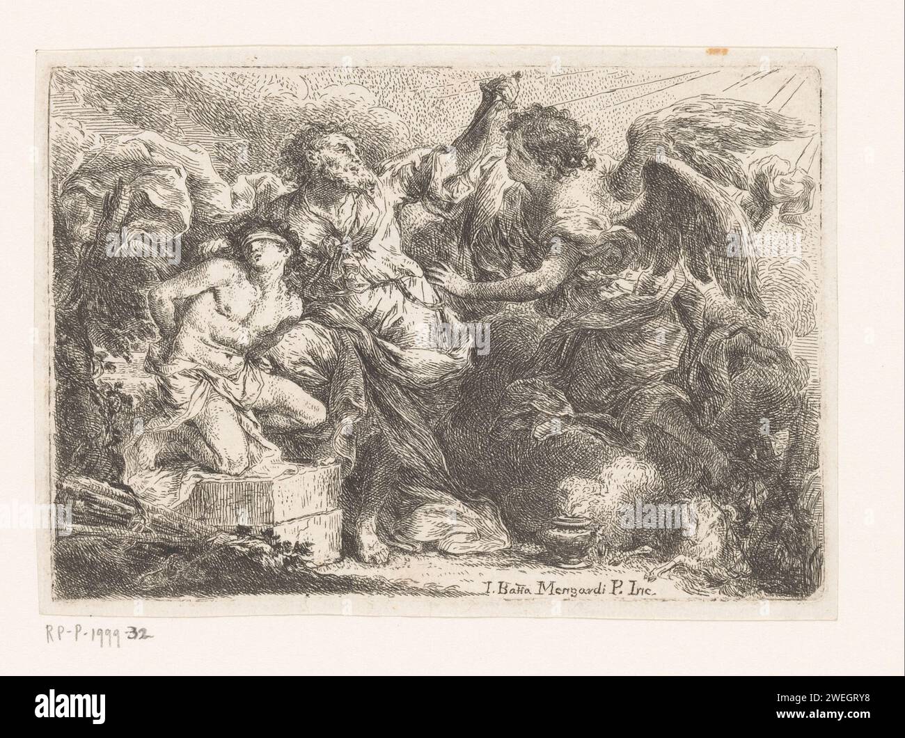 Offer Van Isaac, Giovanni Battista Mengardi, 1748 - 1796 print Abraham ...