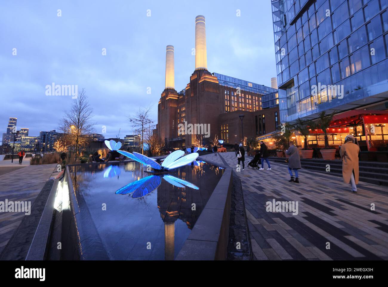 London, UK, 25th January 2024. The annual Battersea Light Festival