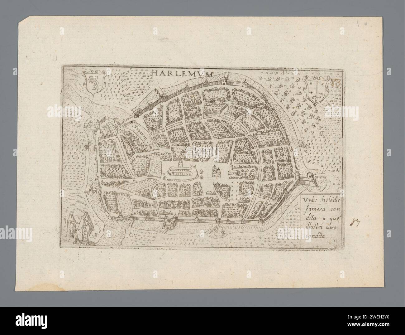 Map of Haarlem, Anonymous, 1713 print paper etching maps of cities ...