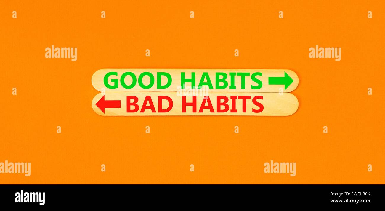 Good bad habits symbol hi-res stock photography and images - Alamy