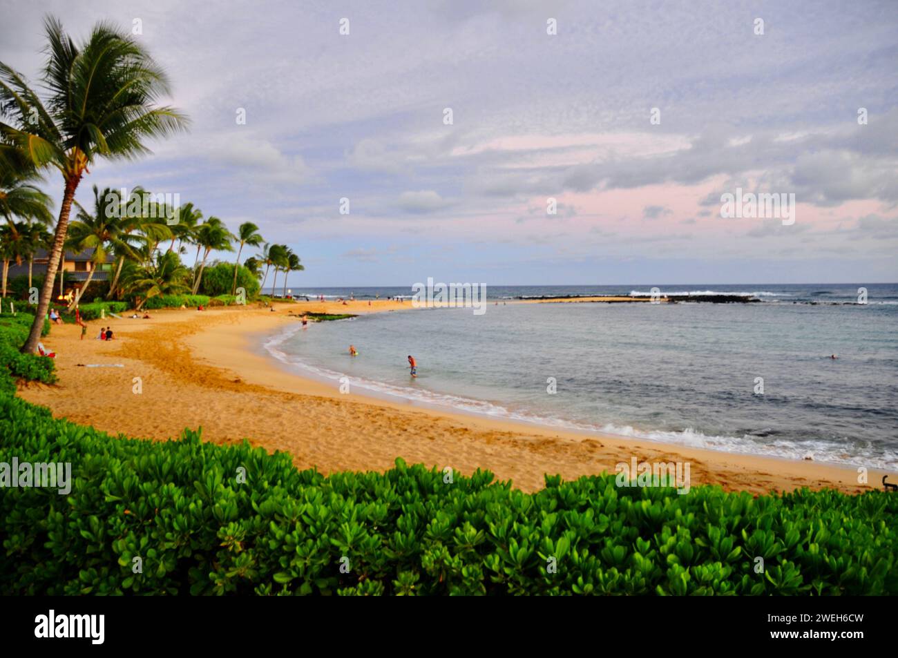 Kauai, Hawaii private resort beach Stock Photo Alamy