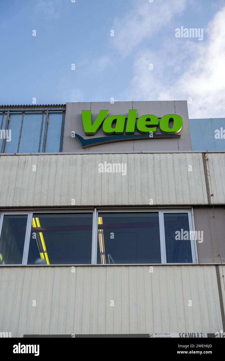 Ebern, Germany. 25th Jan, 2024. The Valeo logo is emblazoned on one of