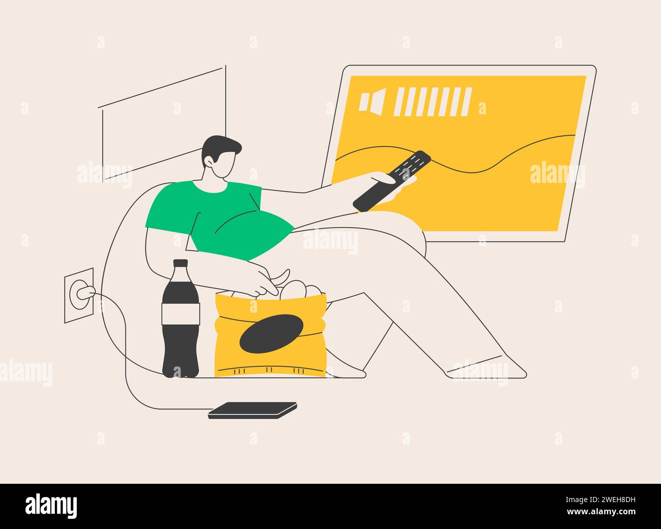 Passive lifestyle abstract concept vector illustration Stock Vector