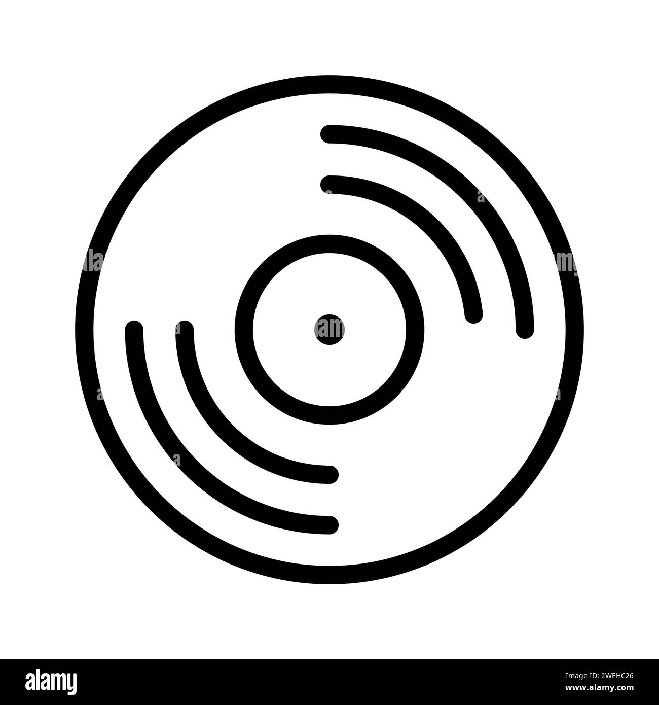 Black vinyl disk isolated on Black and White Stock Photos & Images - Alamy