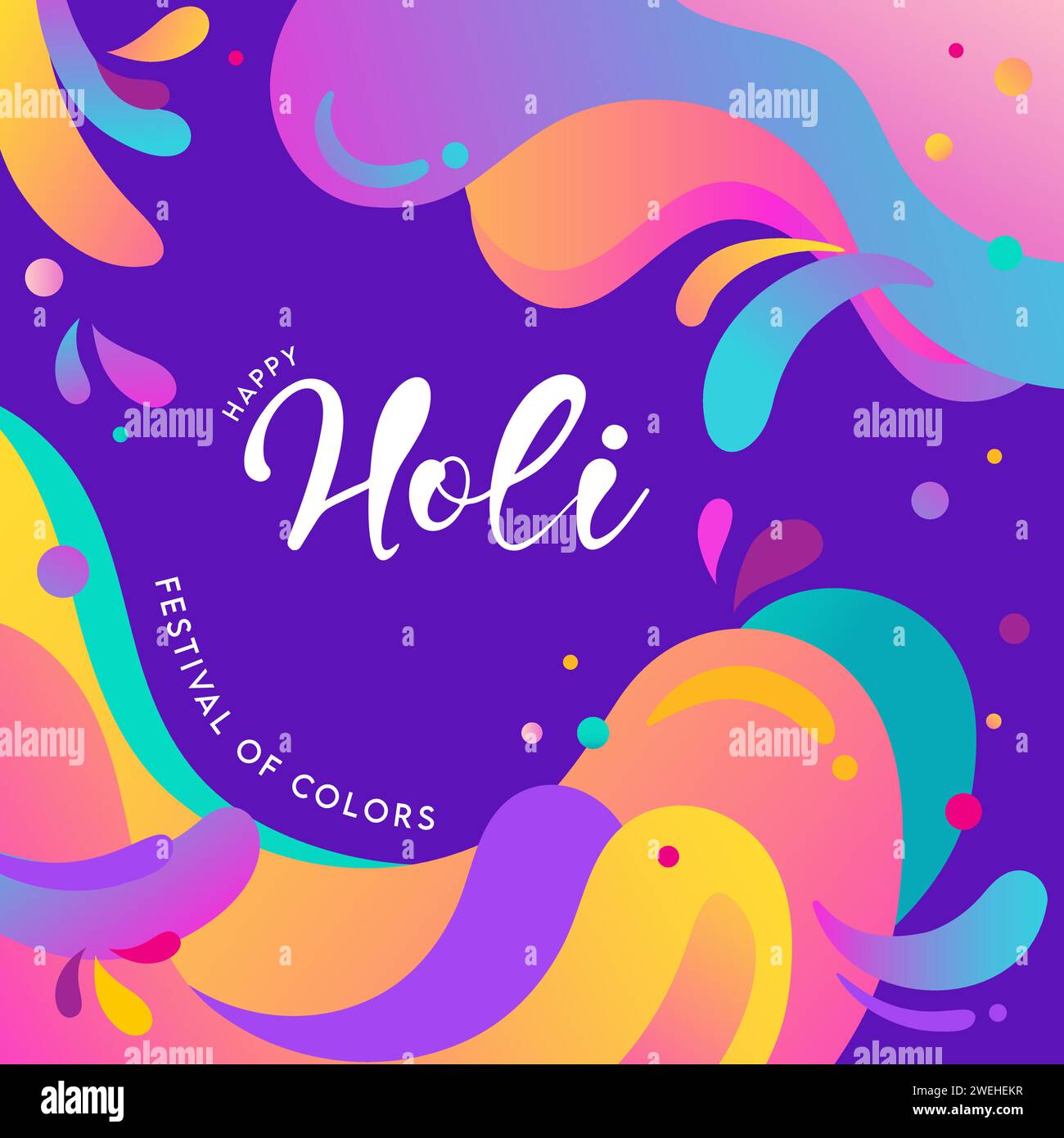 Happy Holi Festival, festival of colors. Colorful concept design