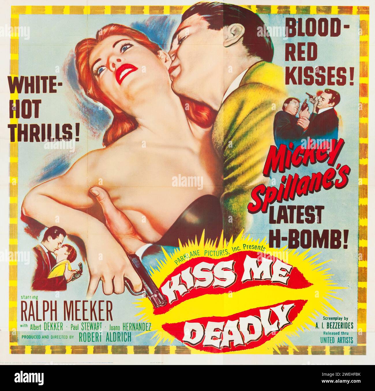 Vintage film poster - Kiss Me Deadly (United Artists 1955) Mickey Spillane Stock Photo