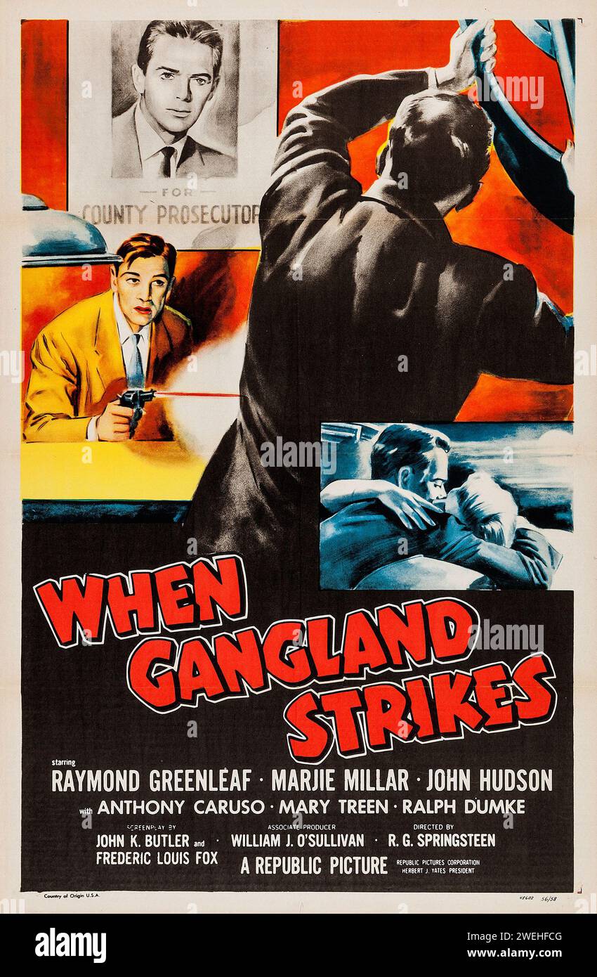 When Gangland Strikes (Republic, 1956) Crime - vintage movie poster ...
