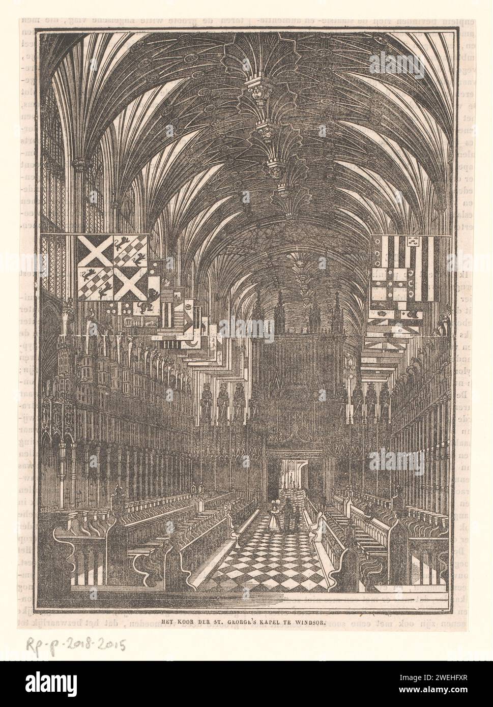 View of the interior of St George's Chapel, at Windsor Castle ...