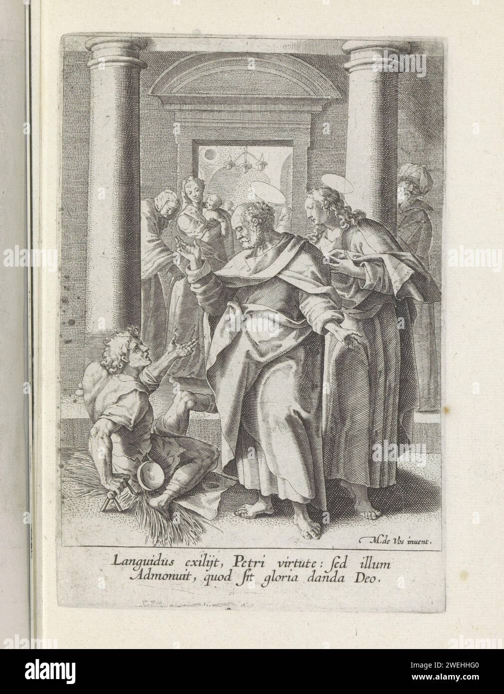 Peter and John heal a paralyzed man at the temple gate, 1591 - 1600 ...