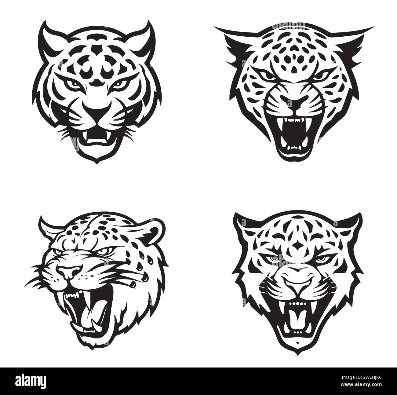 Leopard - Minimalist and Flat Logo - Vector illustration Stock Vector