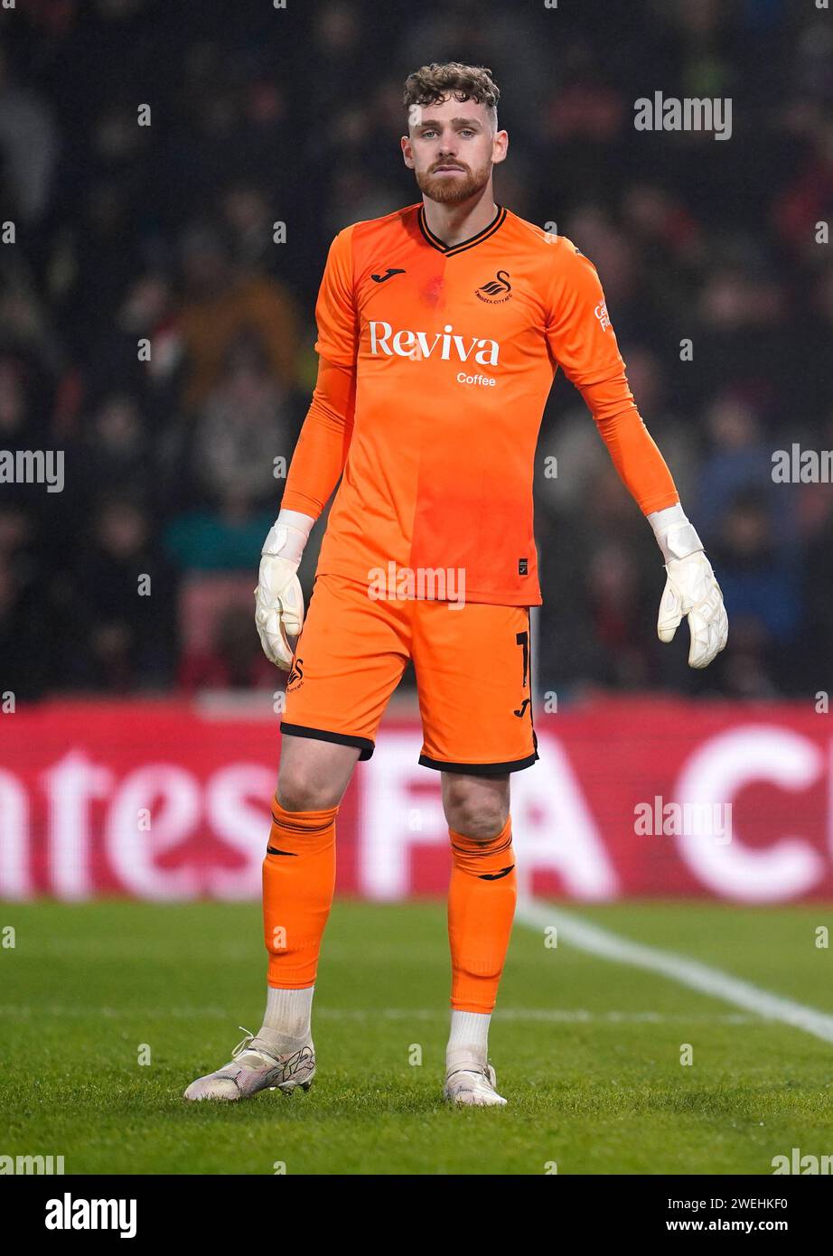 Swansea City goalkeeper Andy Fisher during the Emirates FA Cup Fourth
