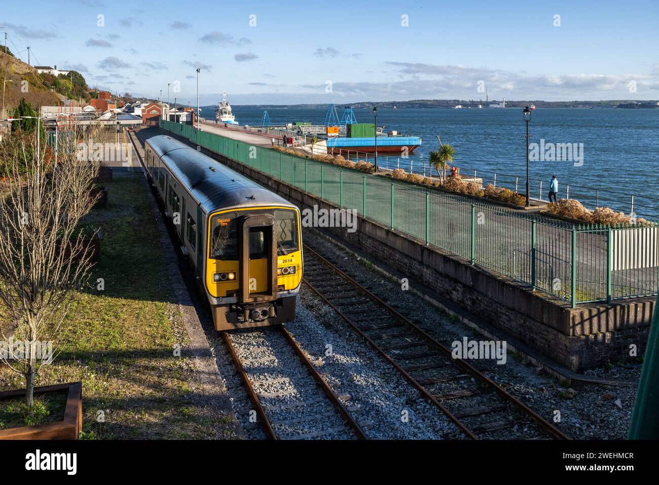 Cobh to Cork 14.00 rail service departs from Cobh Station, Co. Cork
