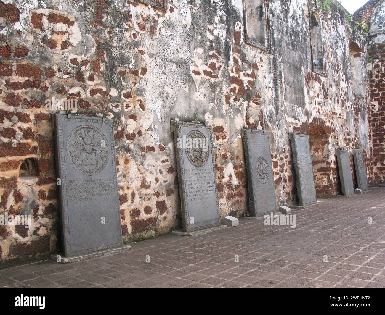 St. Paul's Church on the hill in Melaka City in Malacca State in Malaysia. Stock Photo