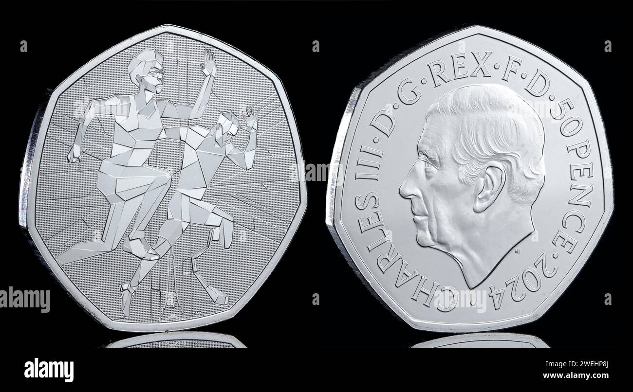 2024 50p coin to wish good luck to Team GB during the Commonwealth Games in Paris,France.This