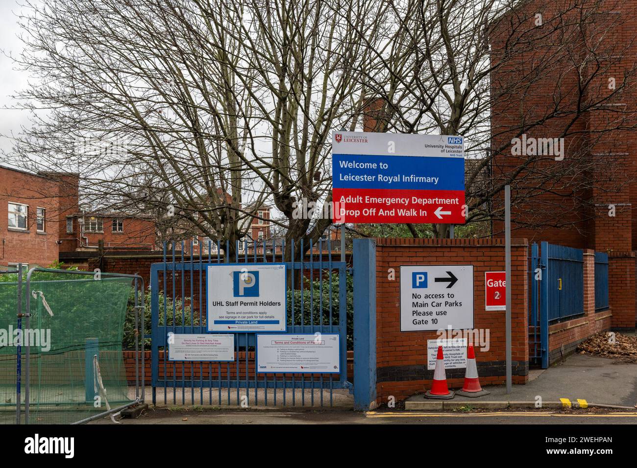 Leicester Royal Infirmary Hospital entrance, Leicester, UK. Stock Photo