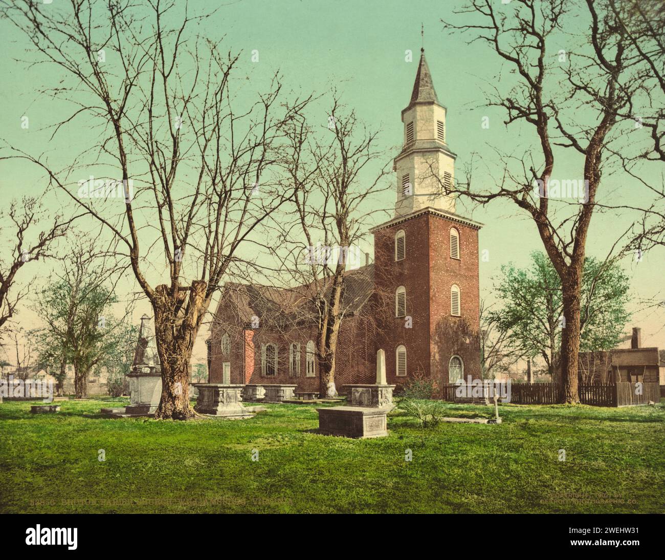 Bruton Parish Church, Williamsburg, Virginia 1902. Stock Photo