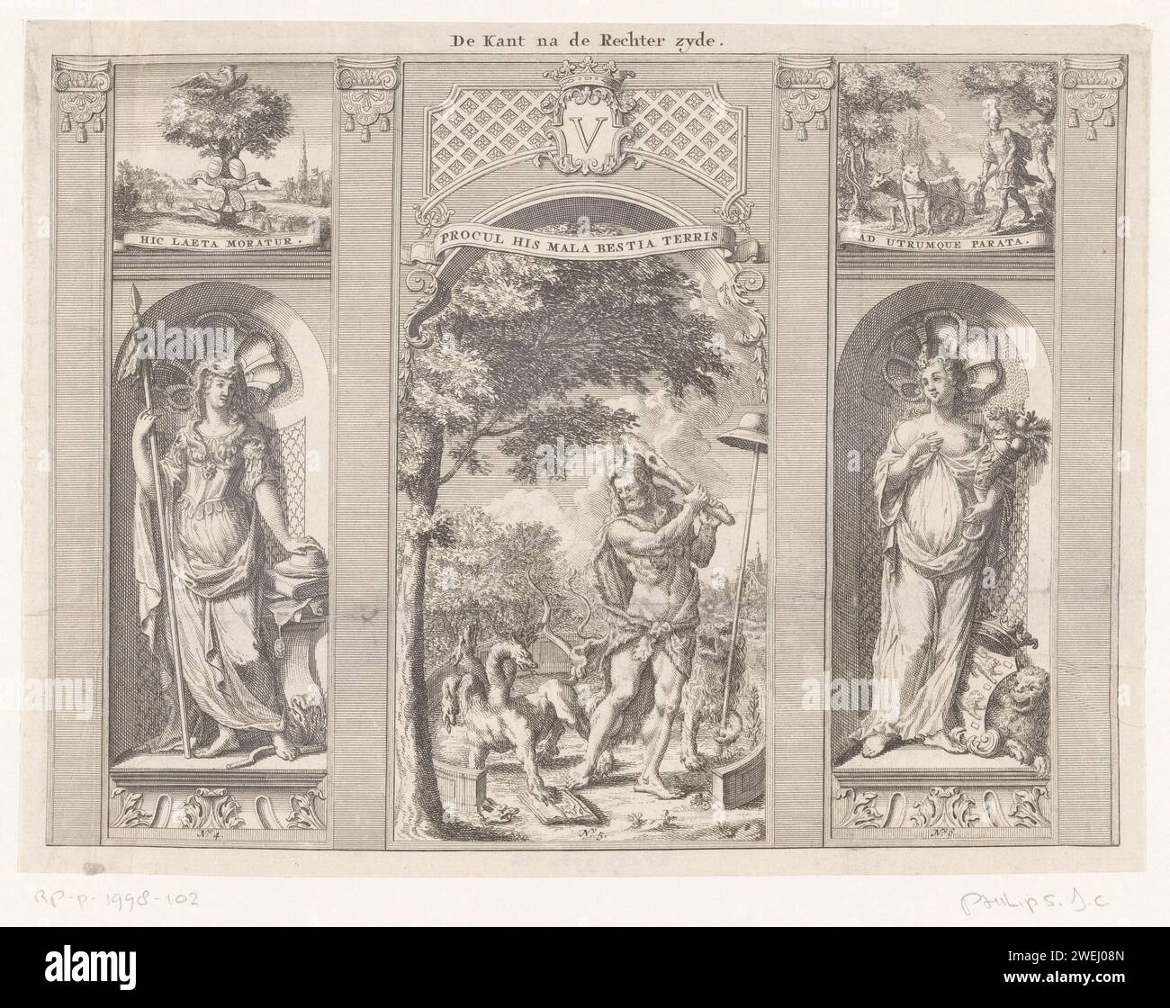 Personifications of the Freedom and Friesland and Hercules drives Hydra