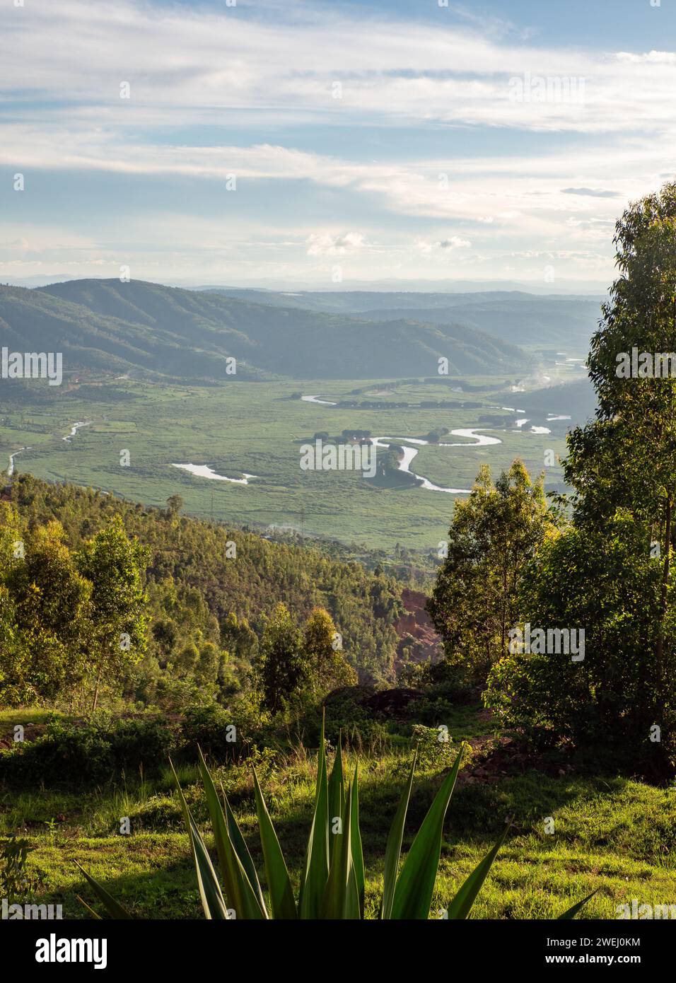 View from the summit of Mt.Kigali, Kigali, Rwanda Stock Photo