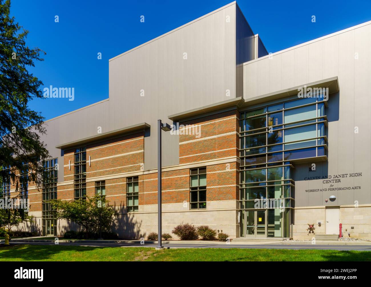 Calvin and Janet High Center for Worship and the Performing Arts, Messiah University, an evangelical Christian college in Mechanicsburg Pennsylvania. Stock Photo