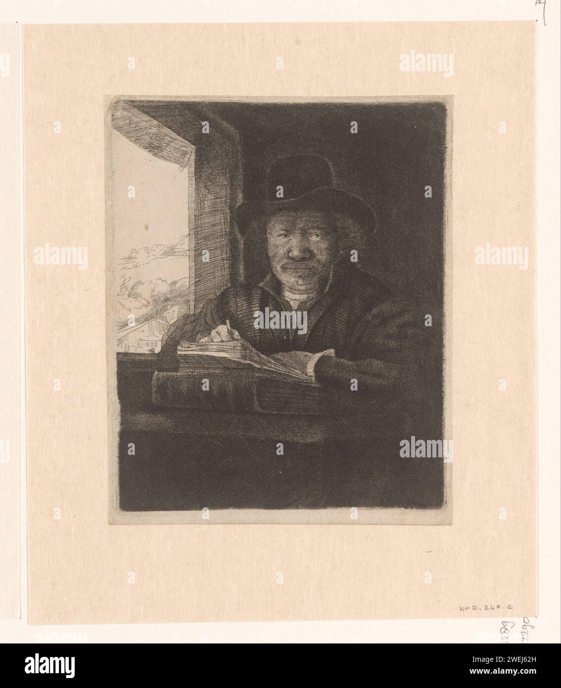 Self portrait etching at a window hi-res stock photography and images ...