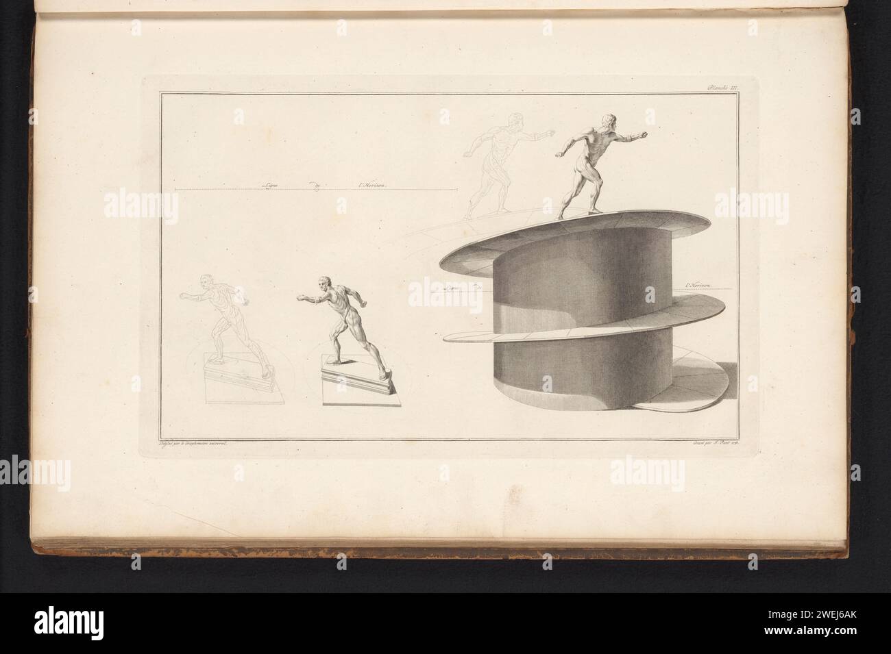 Two gladiators, drawn with a high and low horizon, Jan Punt, 1778 print ...