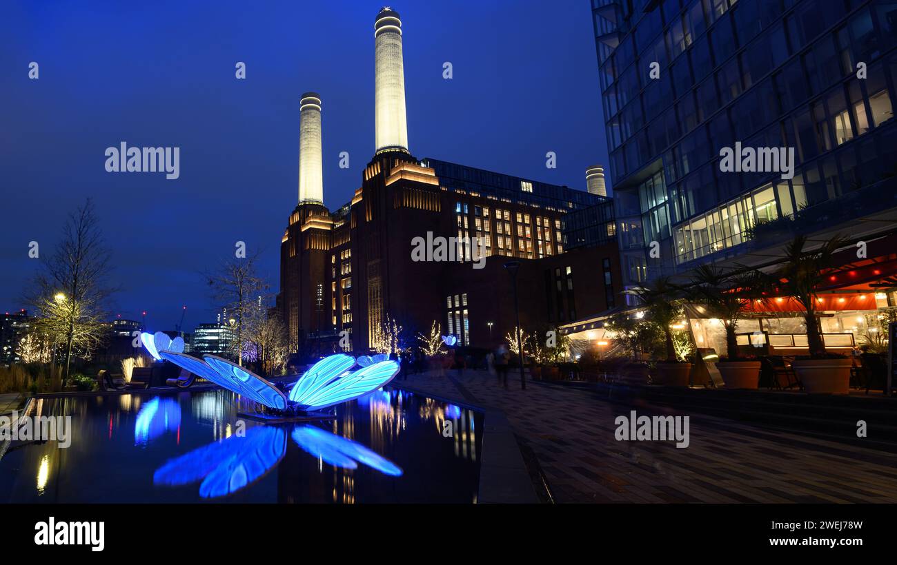 London, UK, 25th January 2024, Battersea Power Station’s annual Light