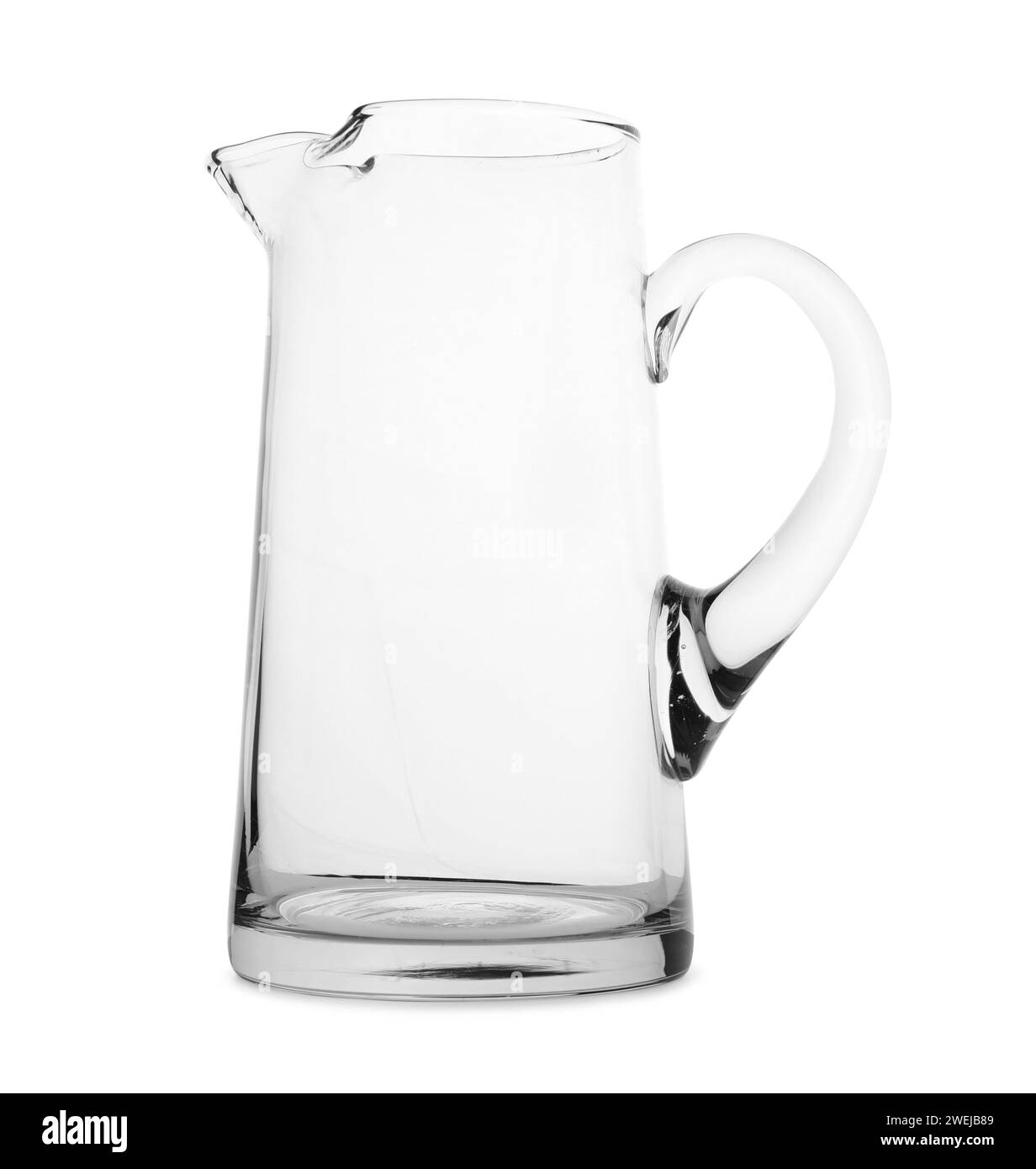 One empty glass jug isolated on white Stock Photo Alamy
