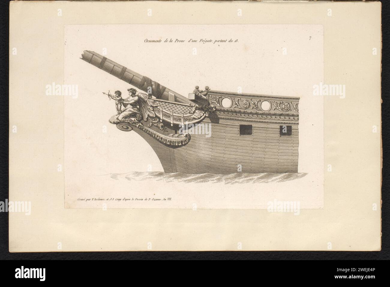 Primary of a frigate with figurehead of Venus and Cupido, Joseph Coiny