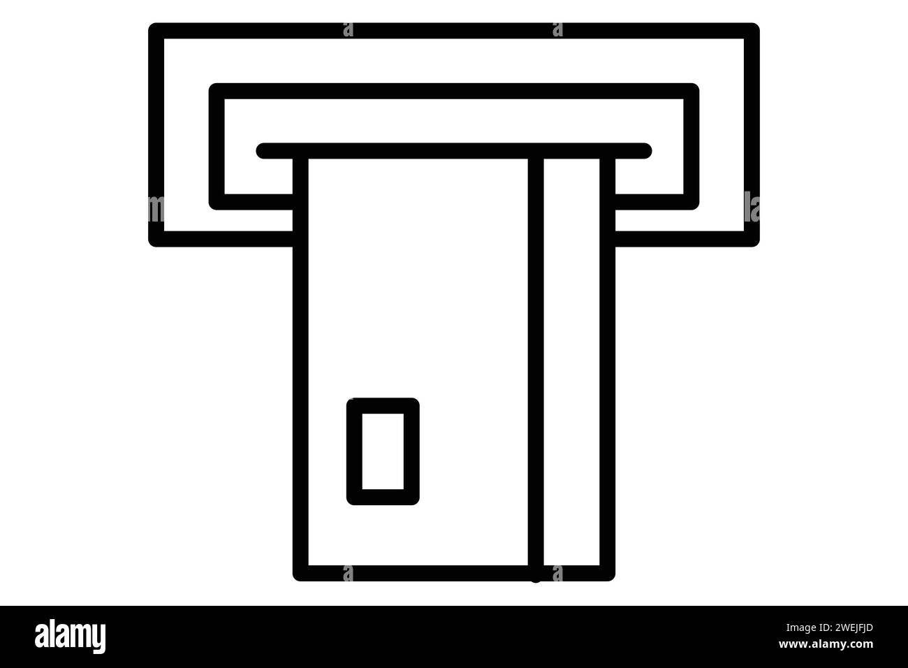 ATM machine icon. icon related to location of ATM. line icon style ...
