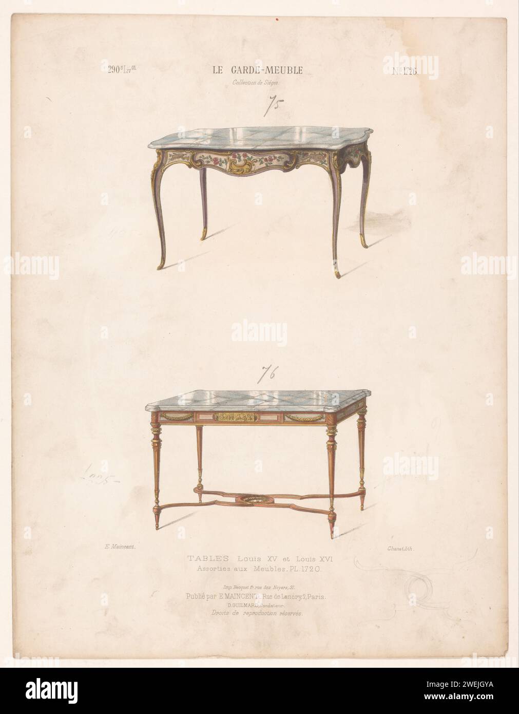 Two Tables Chanat 1885 1895 Print Two Tables In The Styles Of Louis two-tables-chanat-1885-1895-print-two-tables-in-the-styles-of-louis