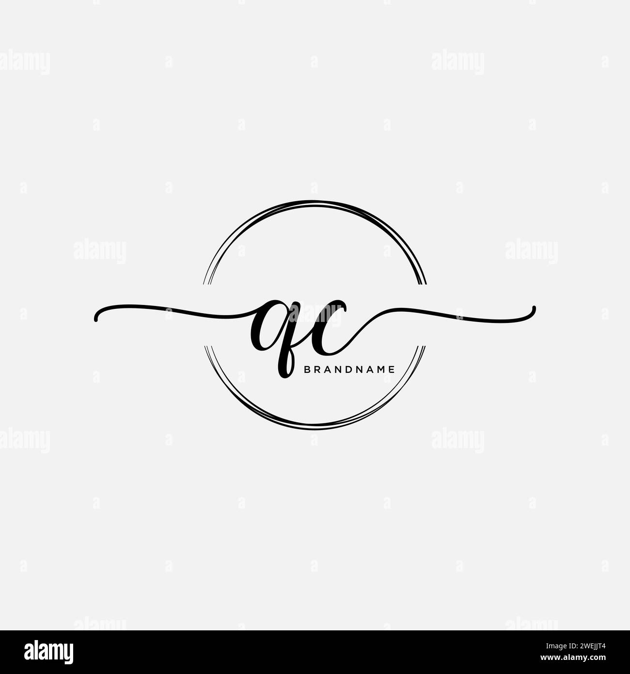 Qc font Stock Vector Images Alamy