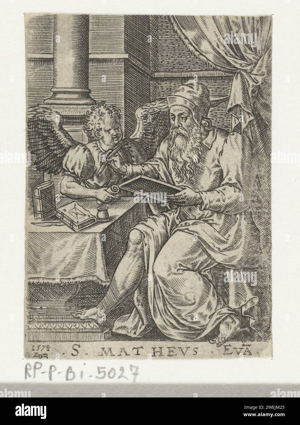 Evangelist Matthew, Abraham de Bruyn, 1578 print The evangelist Matthew ...