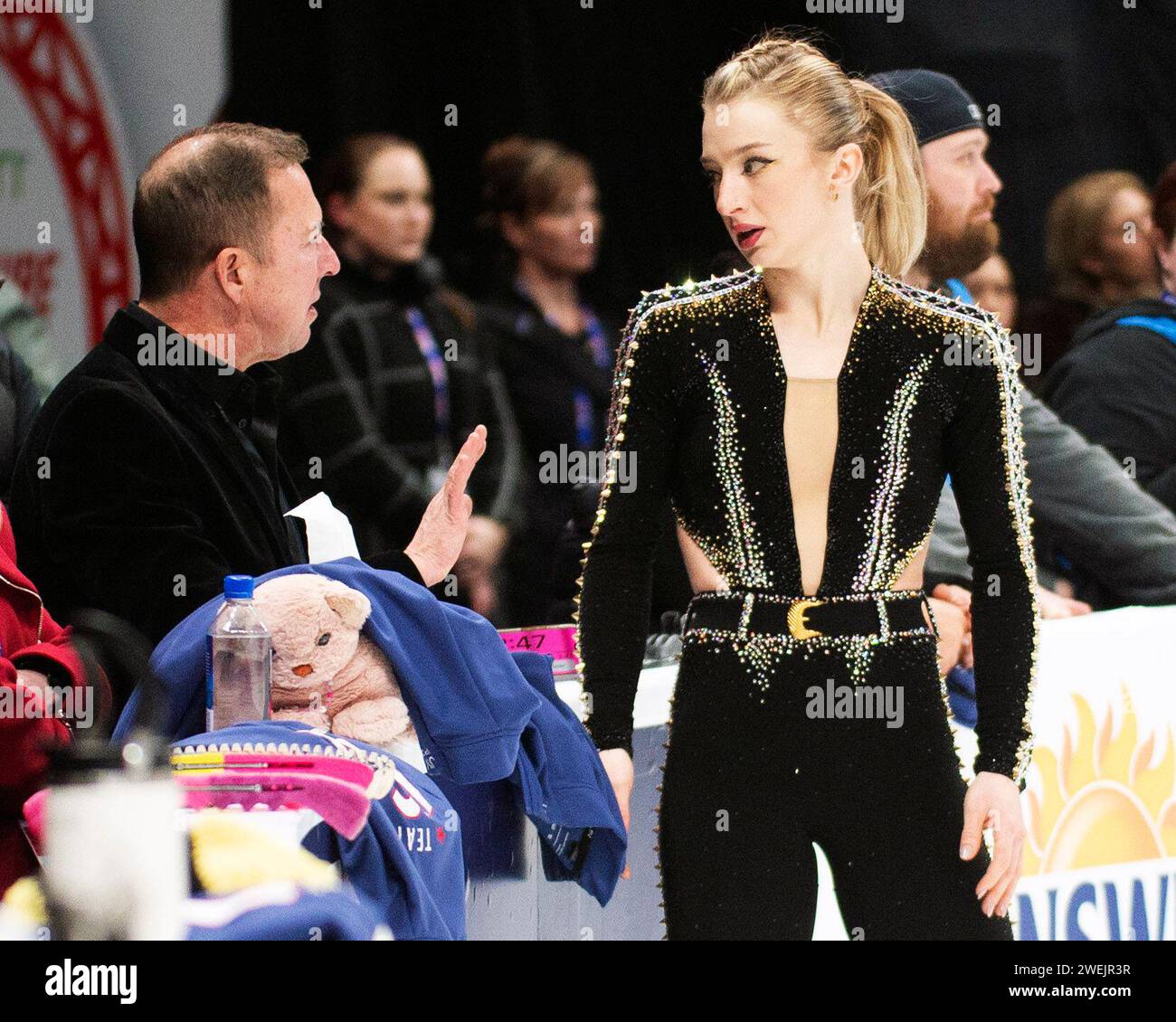 Columbus, Ohio, United States. 25th January, 2024. Amber Glenn and her
