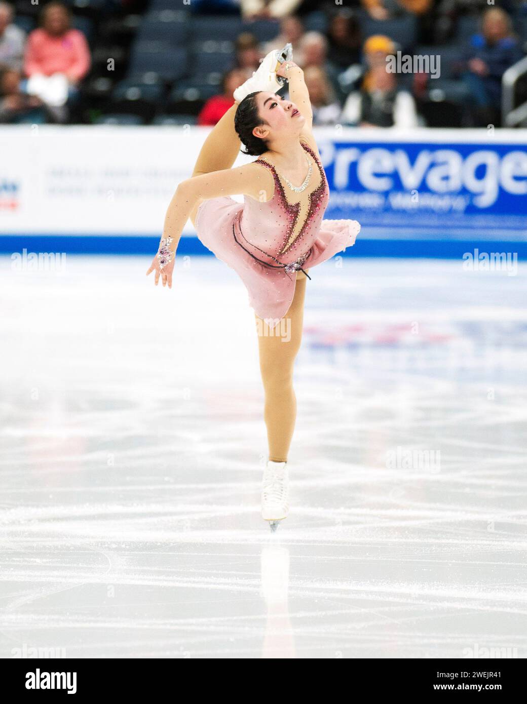 Columbus, Ohio, United States. 25th January, 2024. Clare Seo skates at