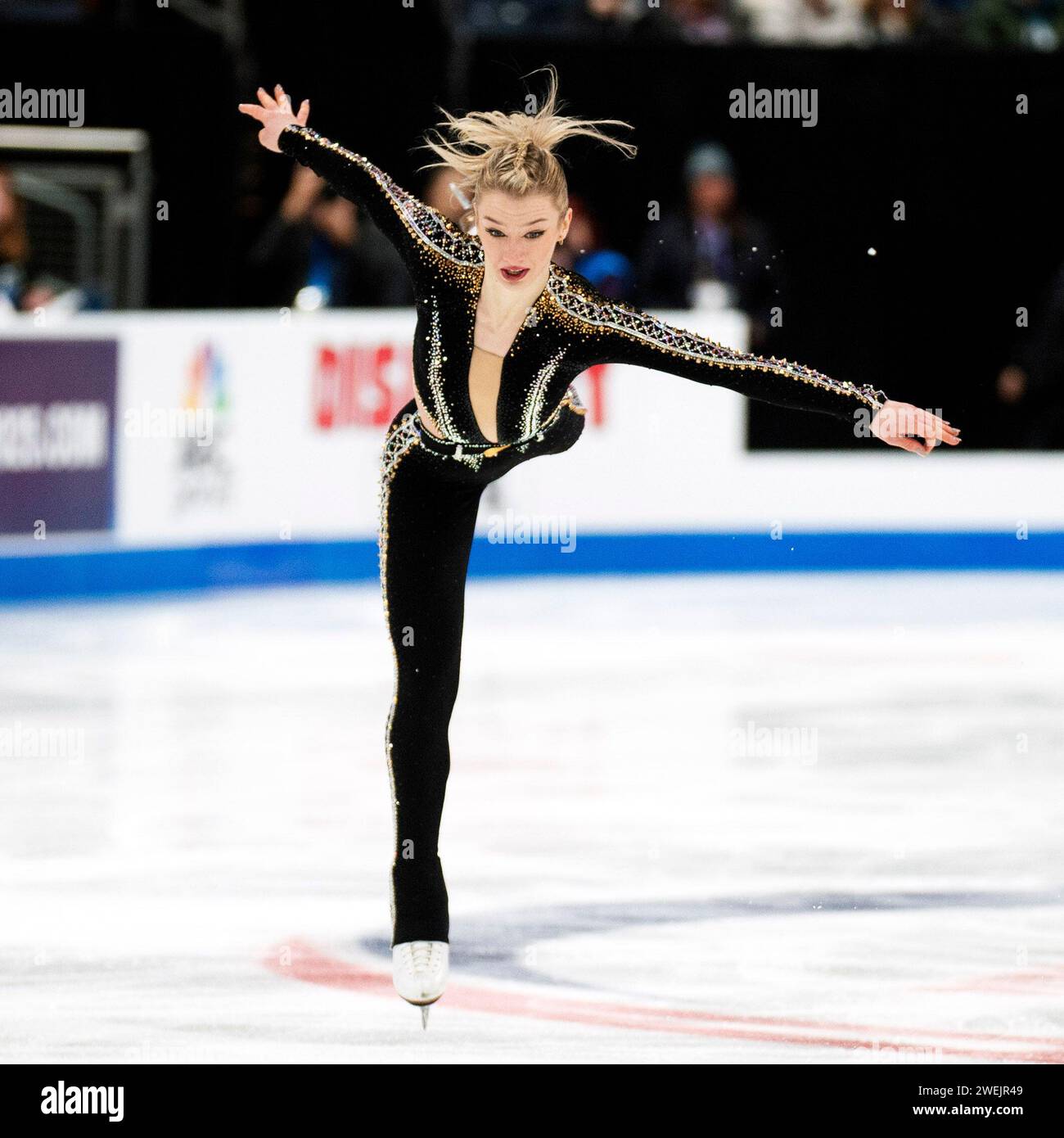 Columbus, Ohio, United States. 25th January, 2024. Amber Glenn skates