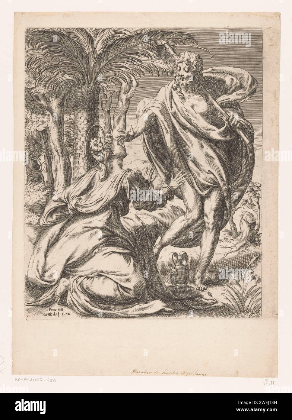 Christ appears to Mary Magdalena (Noli Me Tangere), 1572 print Christ
