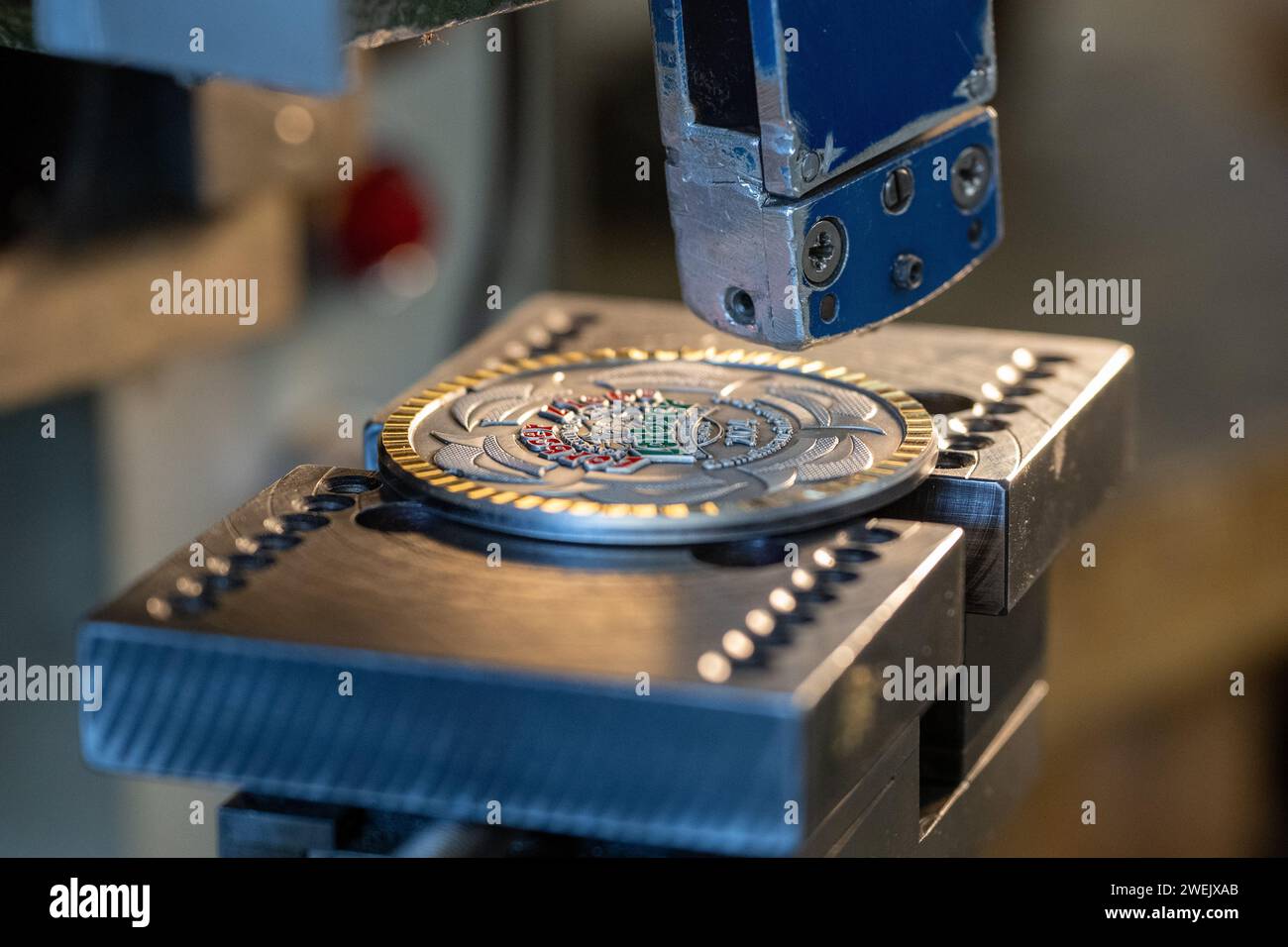 Speicher, Germany. 25th Jan, 2024. The diamond cut of an unfinished