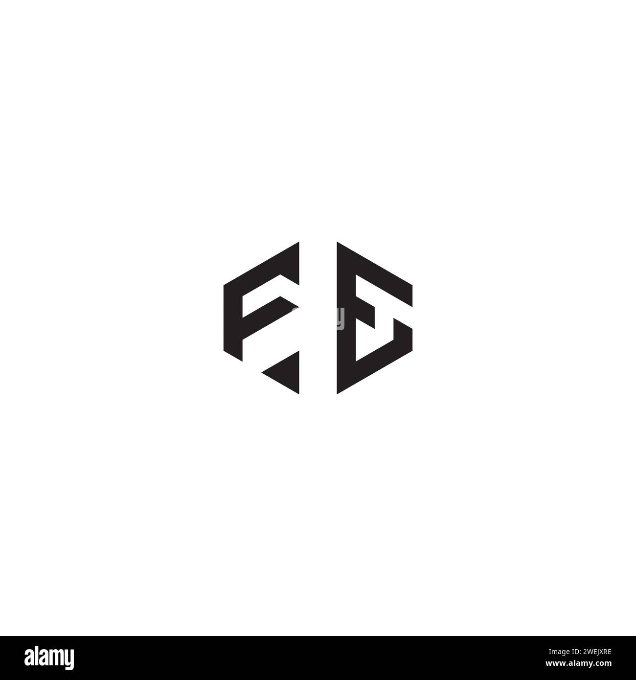 FE abstract concept in high quality professional design that will print well across any print media Stock Vector