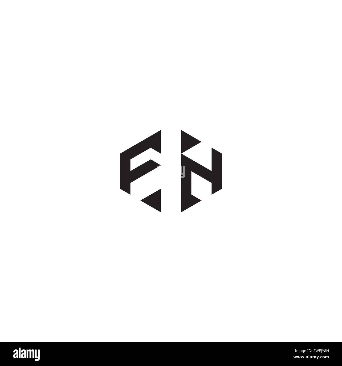 FN abstract concept in high quality professional design that will print well across any print media Stock Vector