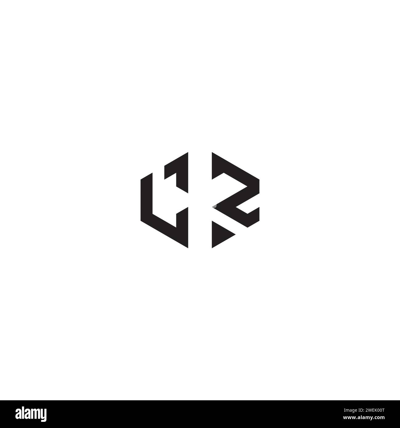 LZ abstract concept in high quality professional design that will print well across any print media Stock Vector