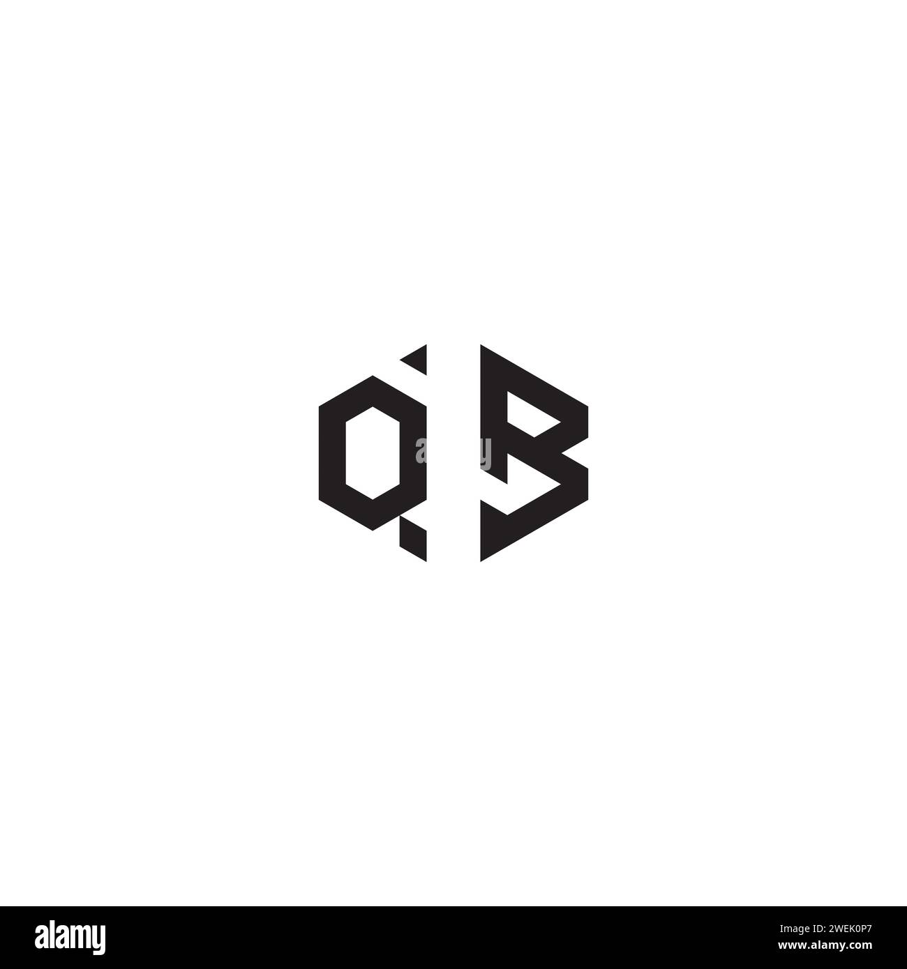 Qb letter design Black and White Stock Photos & Images - Alamy