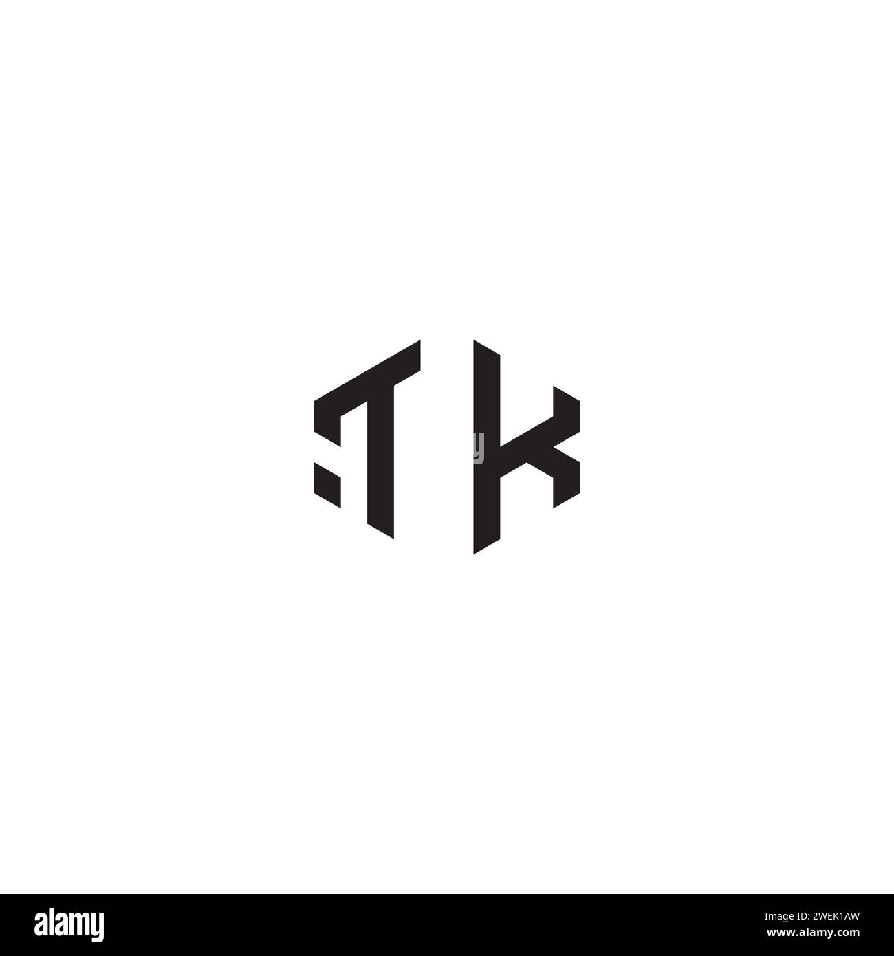 TK abstract concept in high quality professional design that will print well across any print media Stock Vector