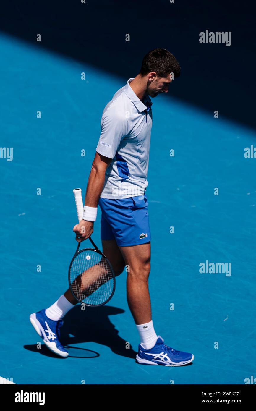 Melbourne, Australia, 26th Jan, 2024. Tennis player Novak Djokovic from