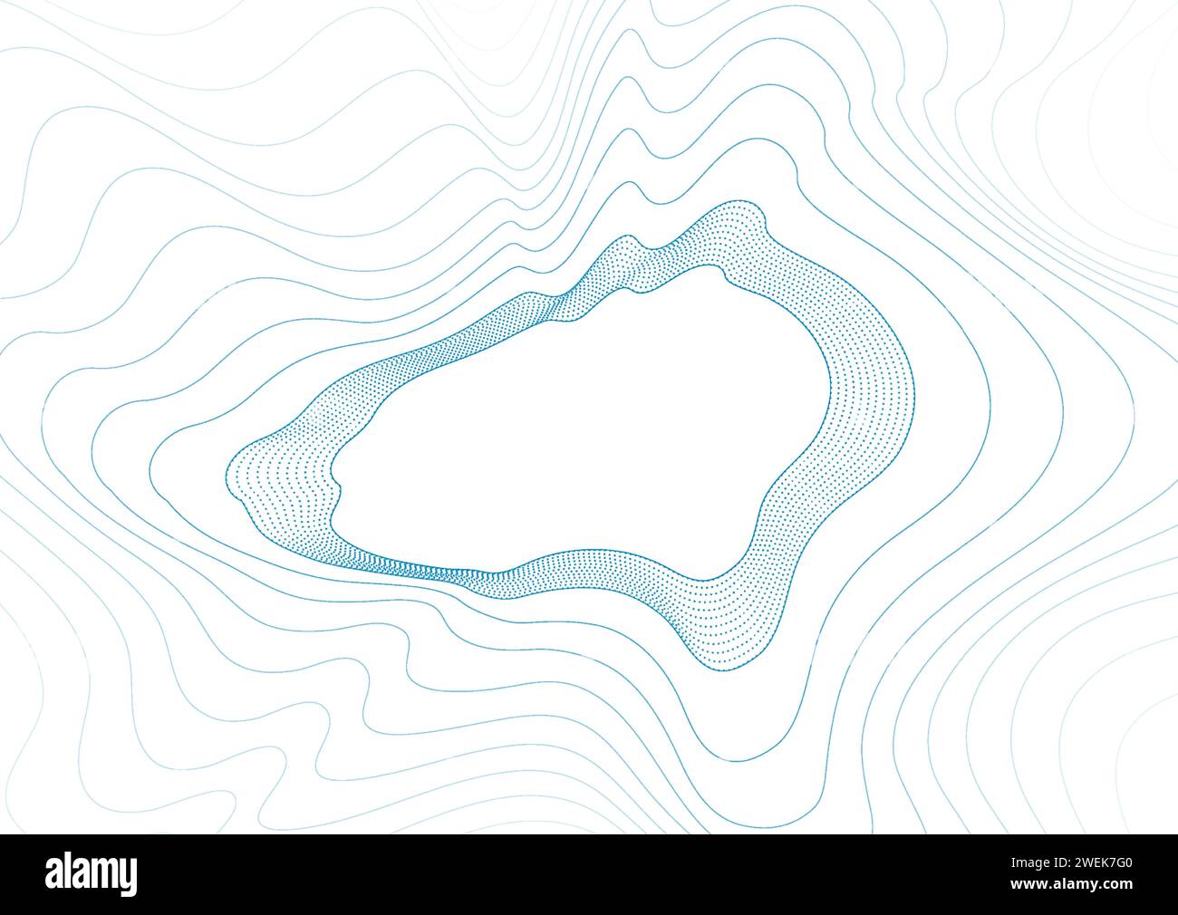 Tech abstract minimal background with blue dotted curved wavy lines ...