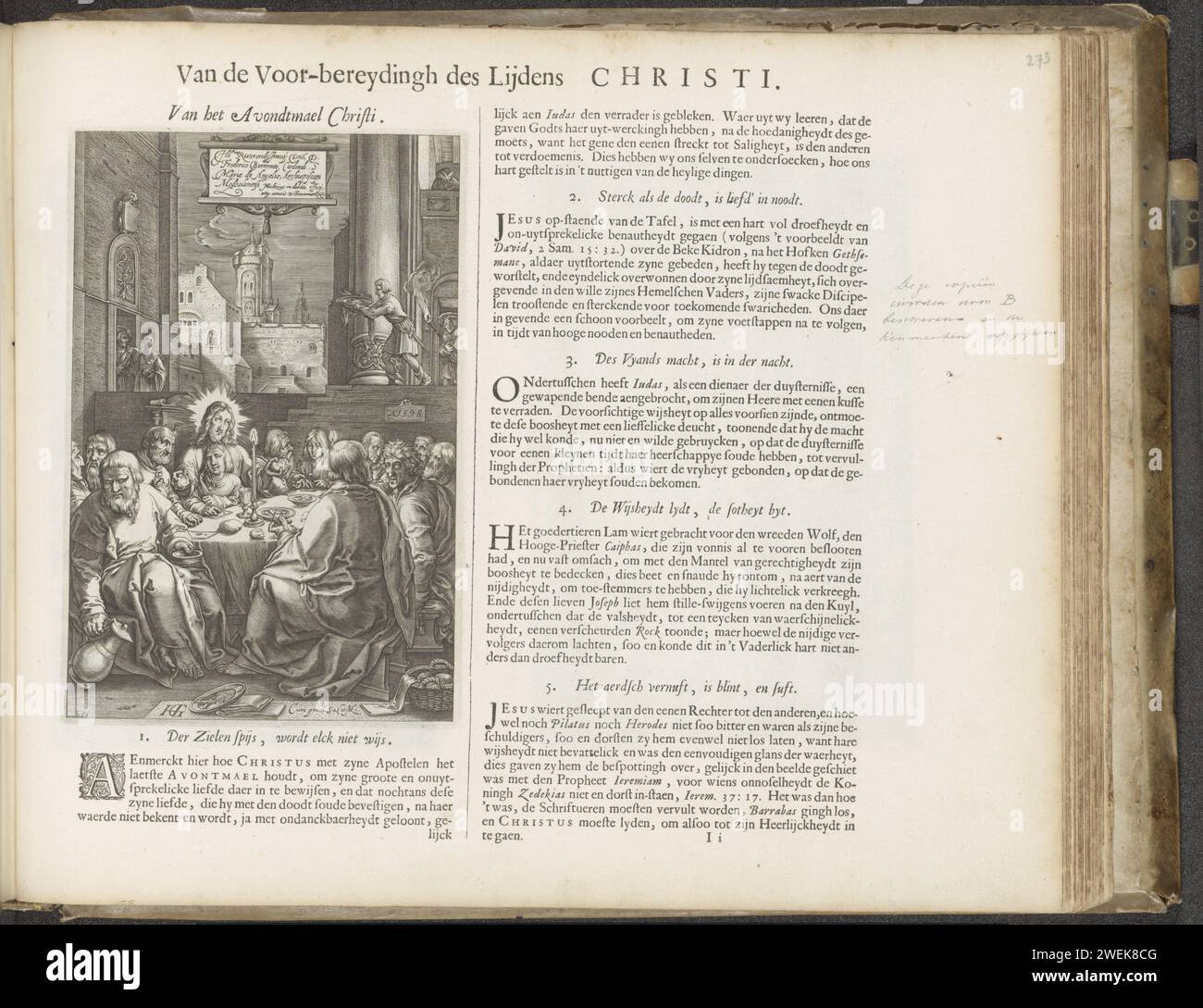 Last Supper, 1653 - 1654 print. text sheet Christ uses the Last Supper ...