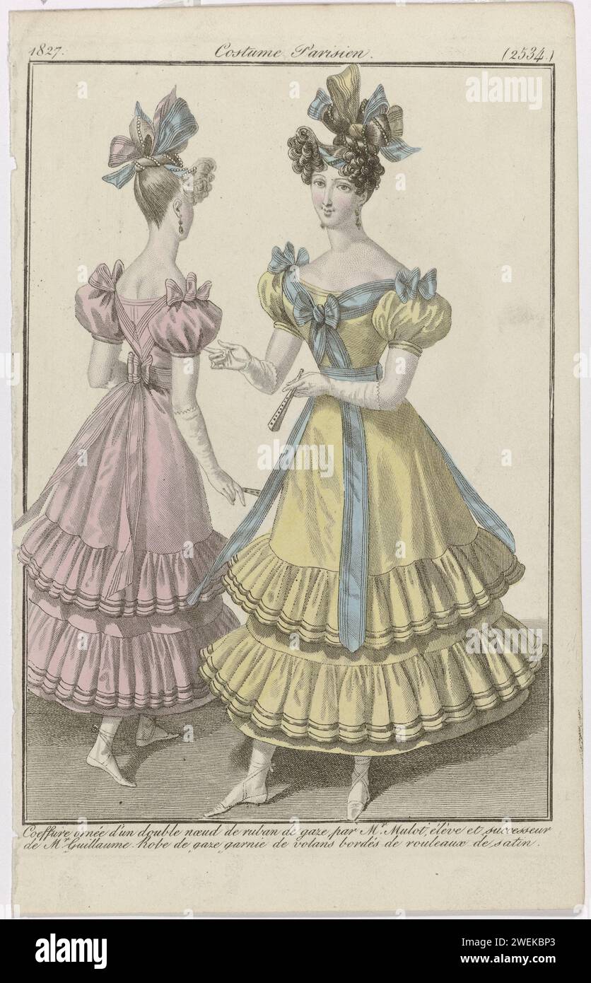 parisian ladies in their winter dress for 1800 Parisian ladies in their winter dress for 1800 Stock Photo