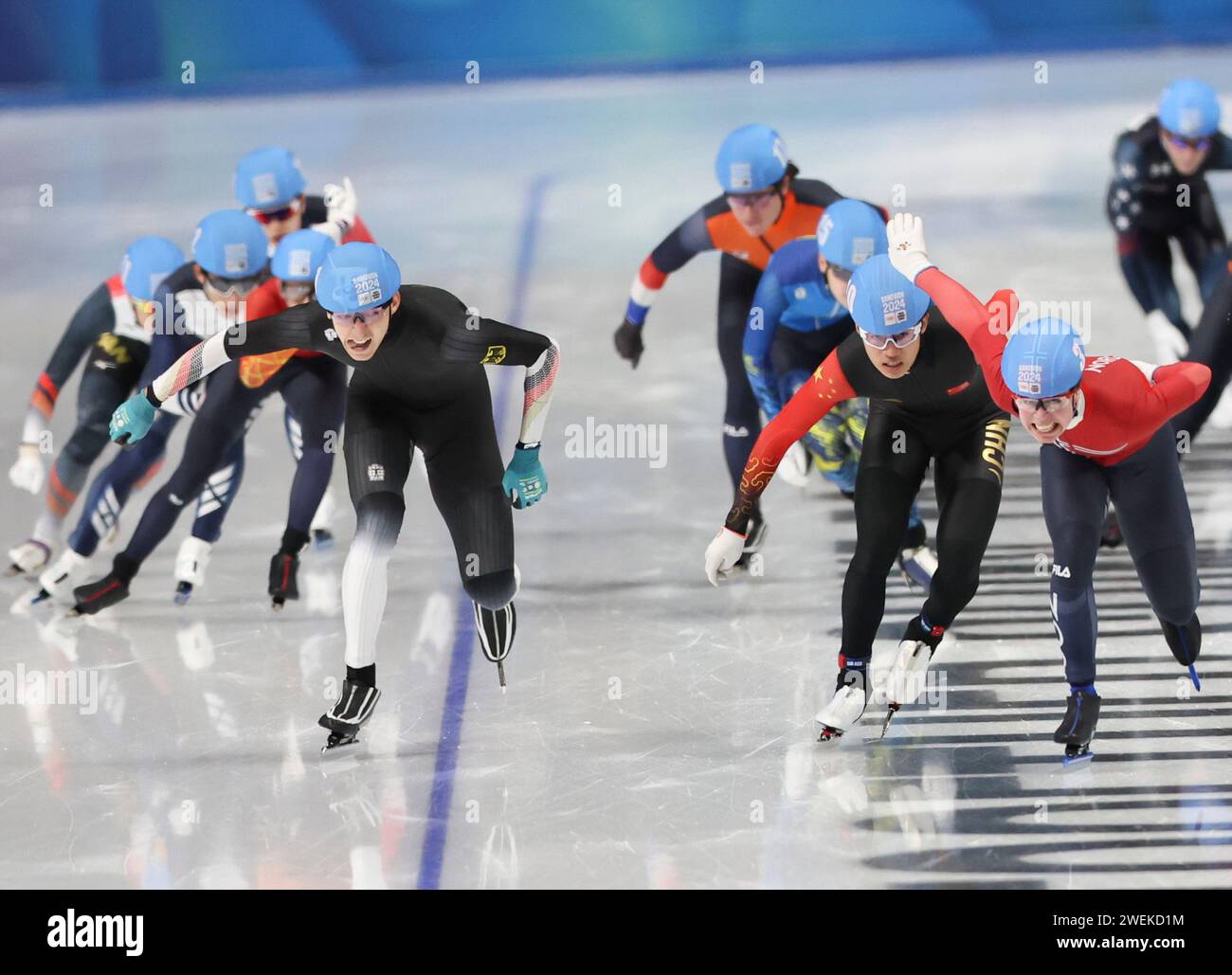  Gangneung, South Korea. 26th Jan, 2024. Finn Sonnekalb (1st L, Front Illustration 